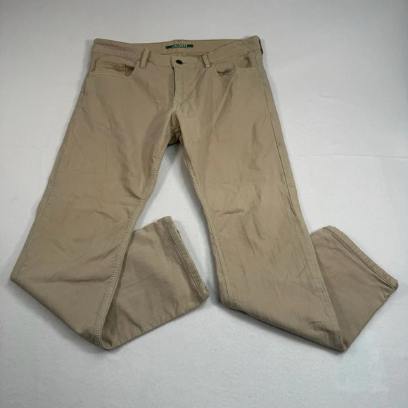 Lacoste Straight Leg Cream Jeans Mens Size 44 Mid Rise - Picture 1 of 13